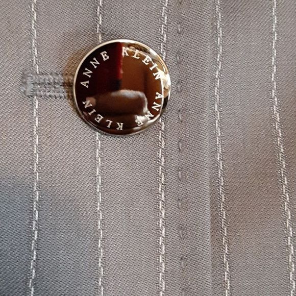 Anne Klein Grey Pin Stripe Skirt Suit - Picture 4 of 10